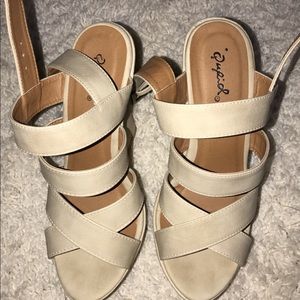 new beige wedges